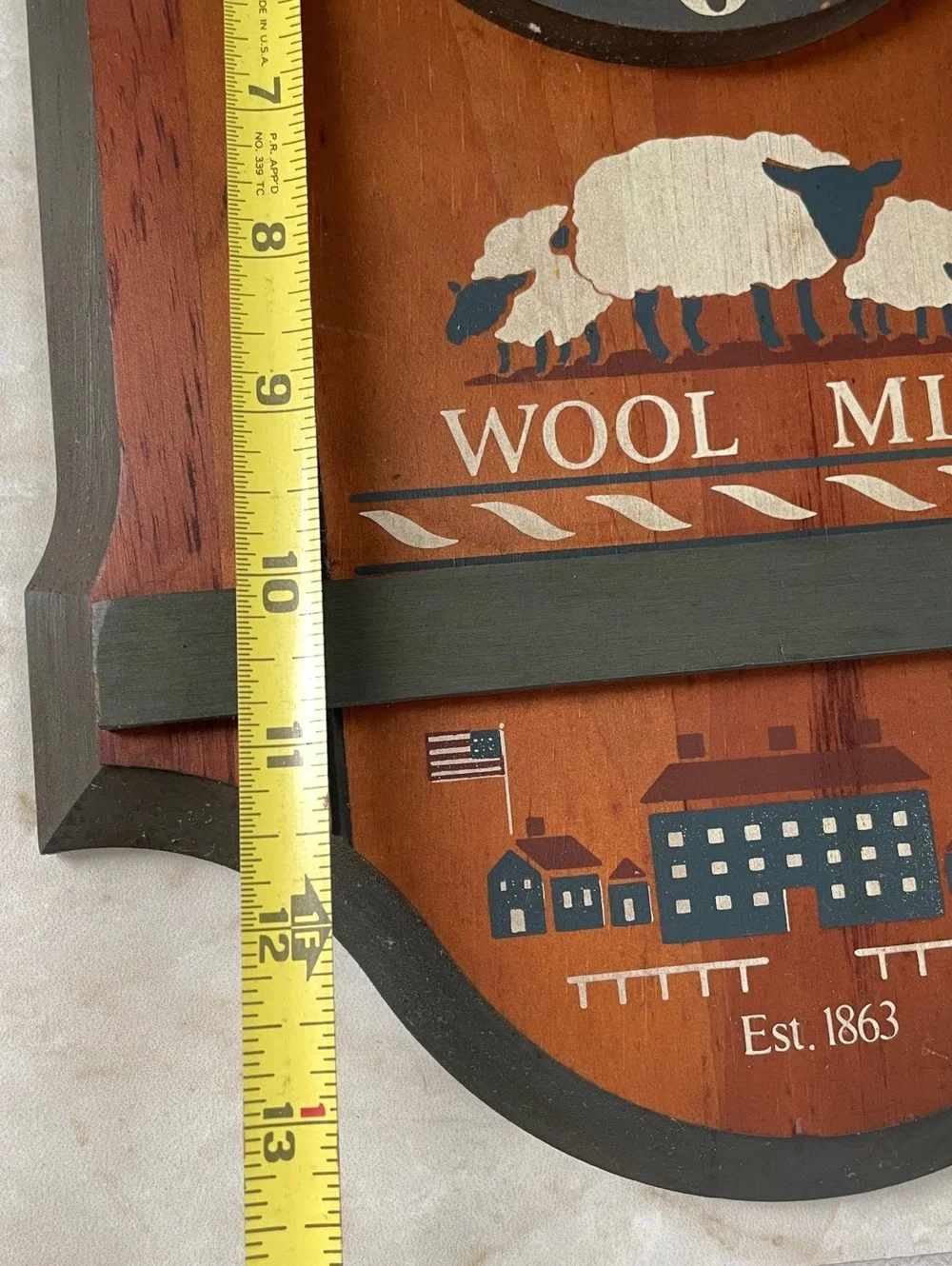 Vintage Elgin Clock Co Wool Mill Wall Clock | Primitive Farmhouse Decor